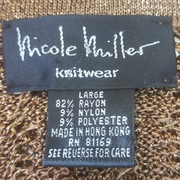 NWOT Nicole Miller Chestnut Cardigan - Picture 6 of 6